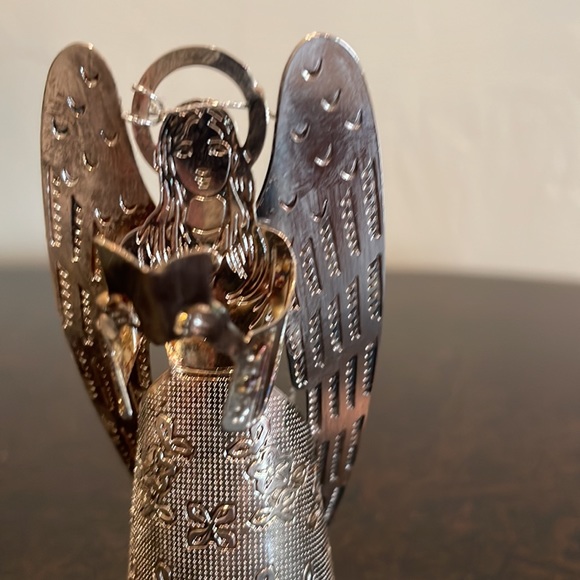 Set of 4 Vintage Silver Plated Angel Ornaments - Picture 9 of 12